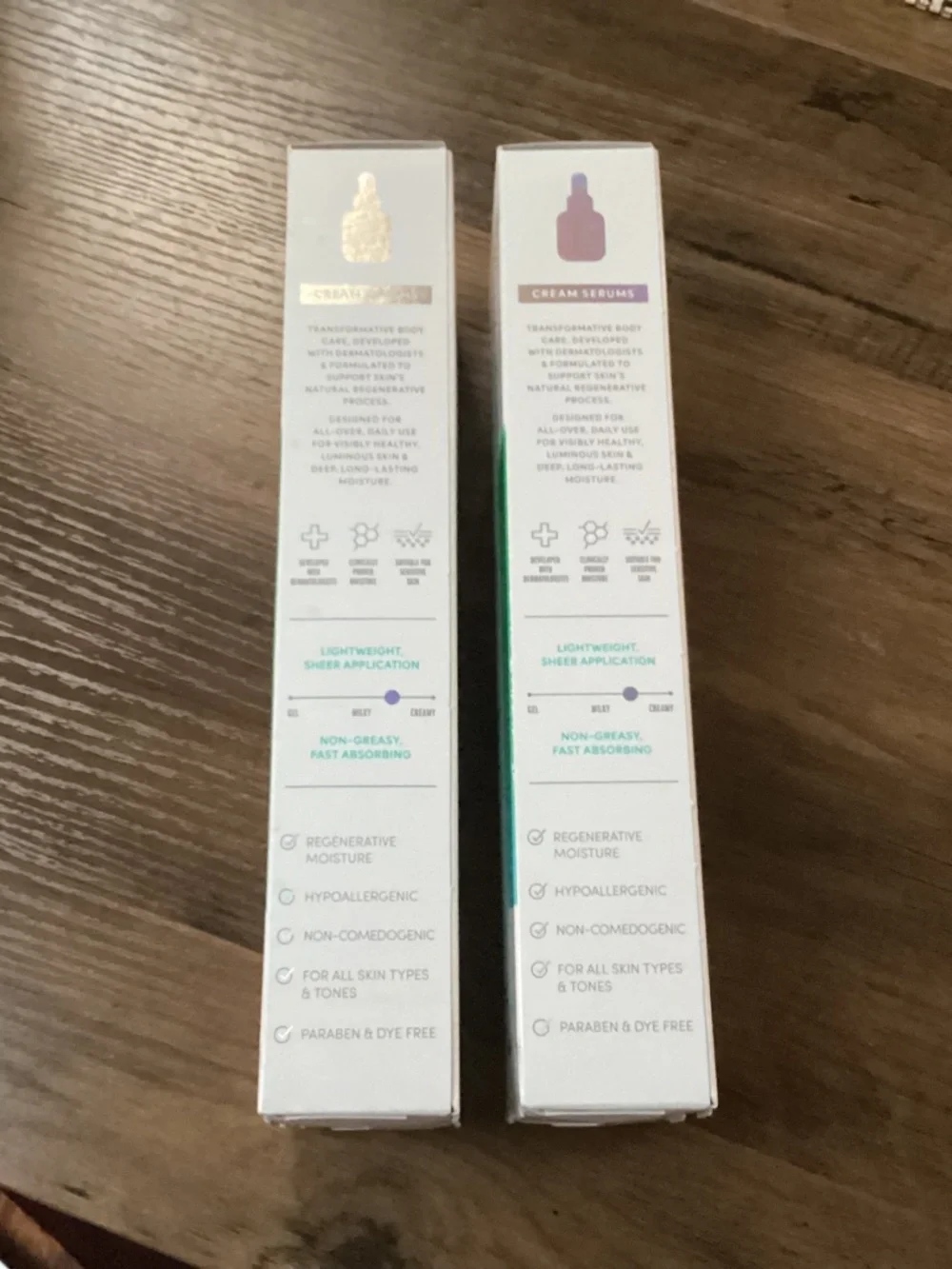 Dove Prebiotic + Protection body cream serum bundle 8 fl oz each New